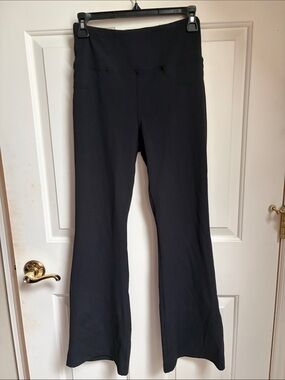 Halara black high rise flare leggings size small petite